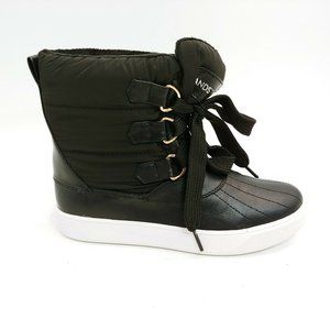 Lands End Womans Lace Up Front Ankle Snow Boots 6